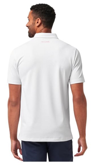 Travis Mathew Good Good Flourish men's polo, white