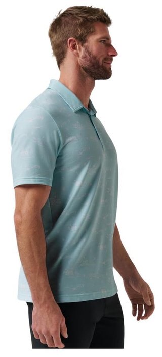 Travis Mathew Featherweight City men's polo, cory blue