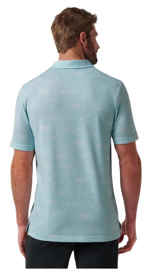 Travis Mathew Featherweight City men's polo, cory blue