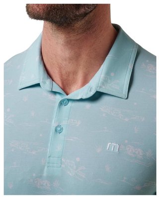 Travis Mathew Featherweight City men's polo, cory blue