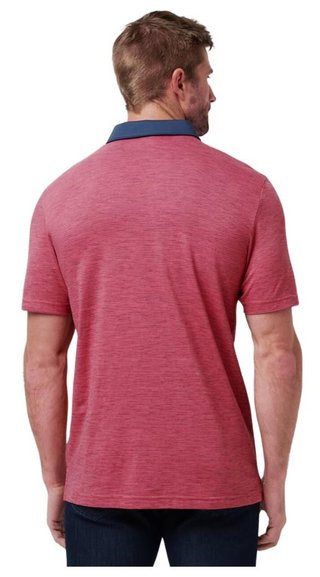 Travis Mathew Common Interest men's polo, rose wine