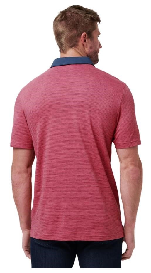 Travis Mathew Common Interest men's polo, rose wine