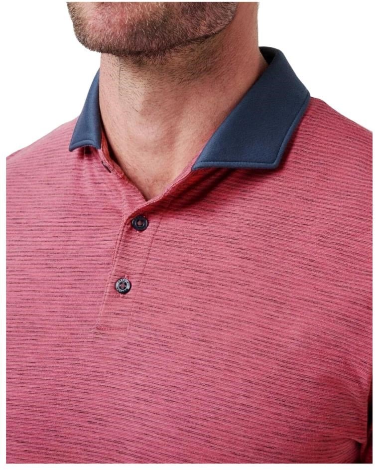 Travis Mathew Common Interest men's polo, rose wine