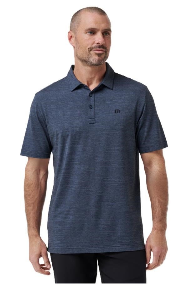 Travis Mathew The heater men's polo, vintage indigo/black