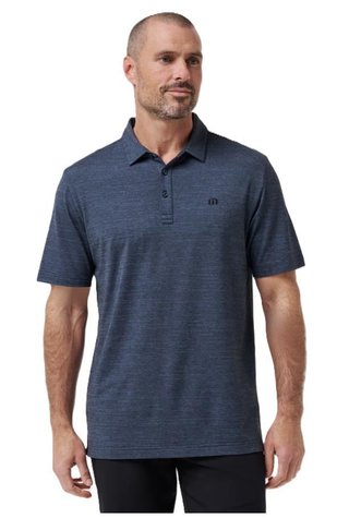 Travis Mathew The heater men's polo, vintage indigo/black