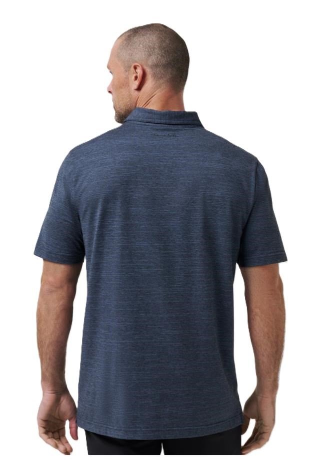 Travis Mathew The heater men's polo, vintage indigo/black