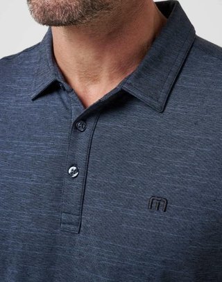 Travis Mathew The heater men's polo, vintage indigo/black