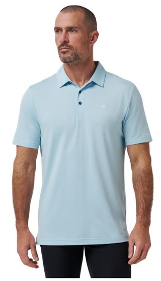 Travis Mathew Featherweight men's polo, cory blue