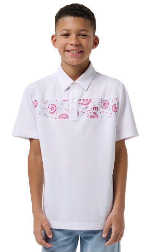 Travis Mathew Good Good Flourish junior polo, white