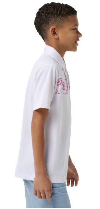 Travis Mathew Good Good Flourish junior polo, white