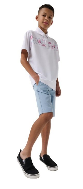 Travis Mathew Good Good Flourish junior polo, white