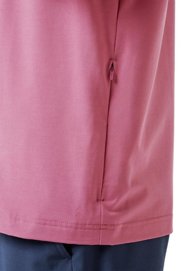 Travis Mathew Air Tram Quarter Zip men's hoodie, rose wine
