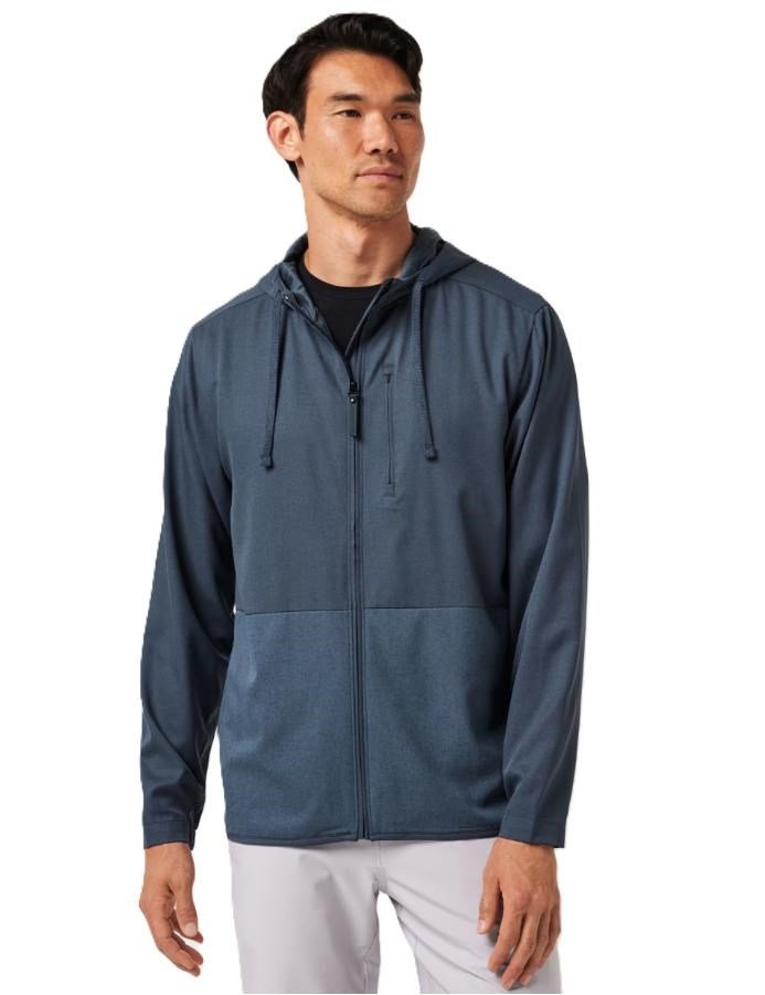 Travis Mathew Deepspace Full Zip men's hoodie, mood indigo/vintage indigo