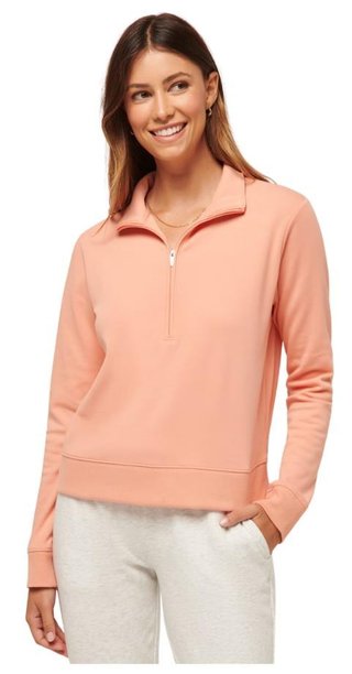 Travis Mathew Cloud Fleece Half-Zip women's sweatshirt, canyon sunset