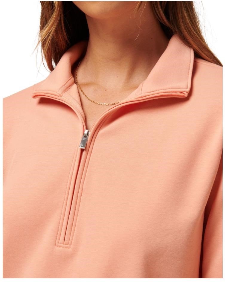 Travis Mathew Cloud Fleece Half-Zip women's sweatshirt, canyon sunset