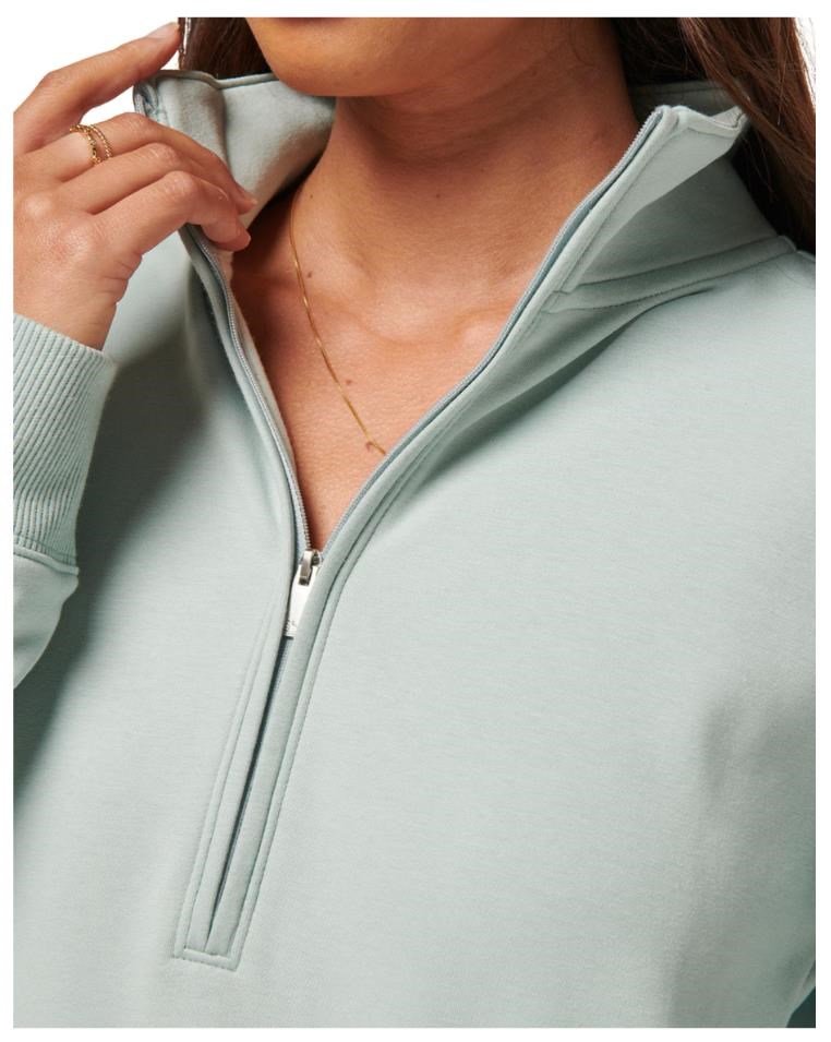 Travis Mathew Cloud Fleece Half-Zip women's sweatshirt, ether