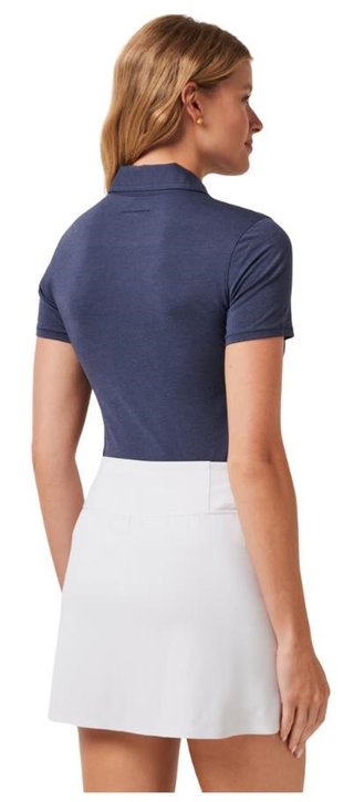 Travis Mathew Featherweight Active women's polo, heather navy blazer