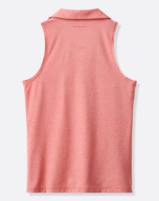 Travis Mathew Featherweight Active 2.0 Sleeveless women's polo, heather porcelain rose