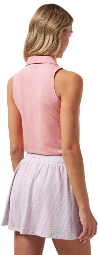 Travis Mathew Featherweight Active 2.0 Sleeveless women's polo, heather porcelain rose
