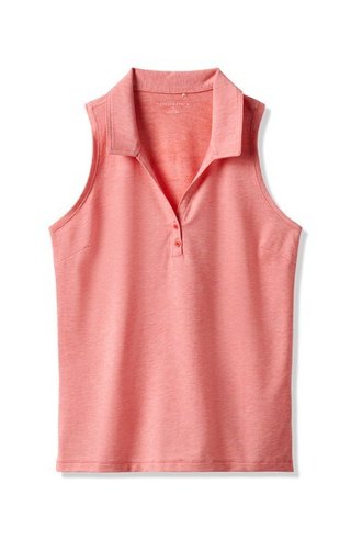 Travis Mathew Featherweight Active 2.0 Sleeveless women's polo, heather porcelain rose