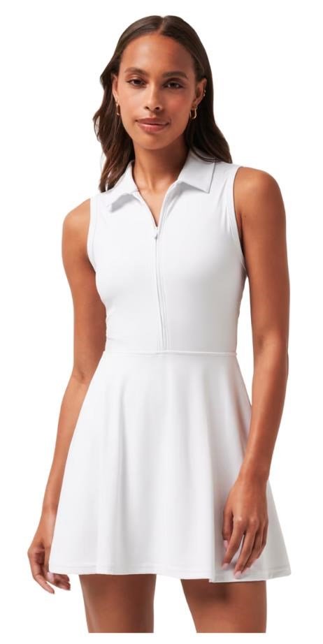 Travis Mathew Moveknit Sleeveless Polo ladies dress, white