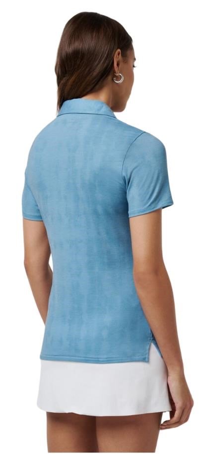 Travis Mathew Featherweight Active Printed women's polo, smoke blue multi