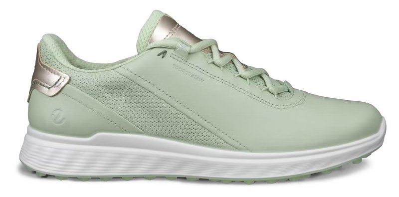 Ecco S-Casual ladies golf shoes, matcha/gold metallic