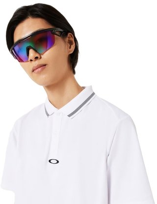 Oakley O-Sync Pack Abstract Hem men's polo, white