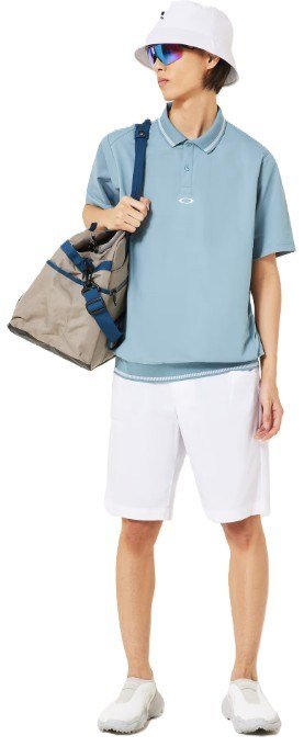 Oakley O-Sync Pack Abstract Hem men's polo, blue ice