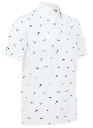 Callaway All Over Birdie men's polo, bright white