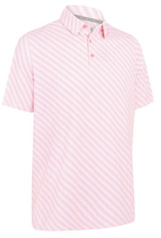 Callaway Twill Print men's polo, strawberry pink