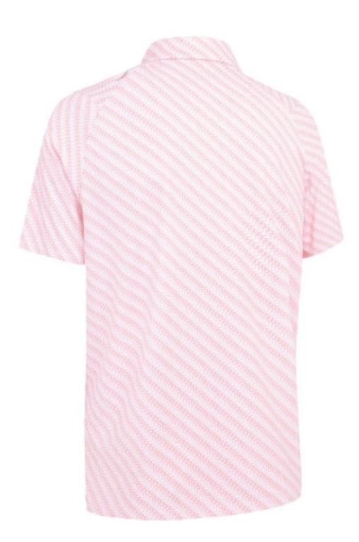 Callaway Twill Print men's polo, strawberry pink