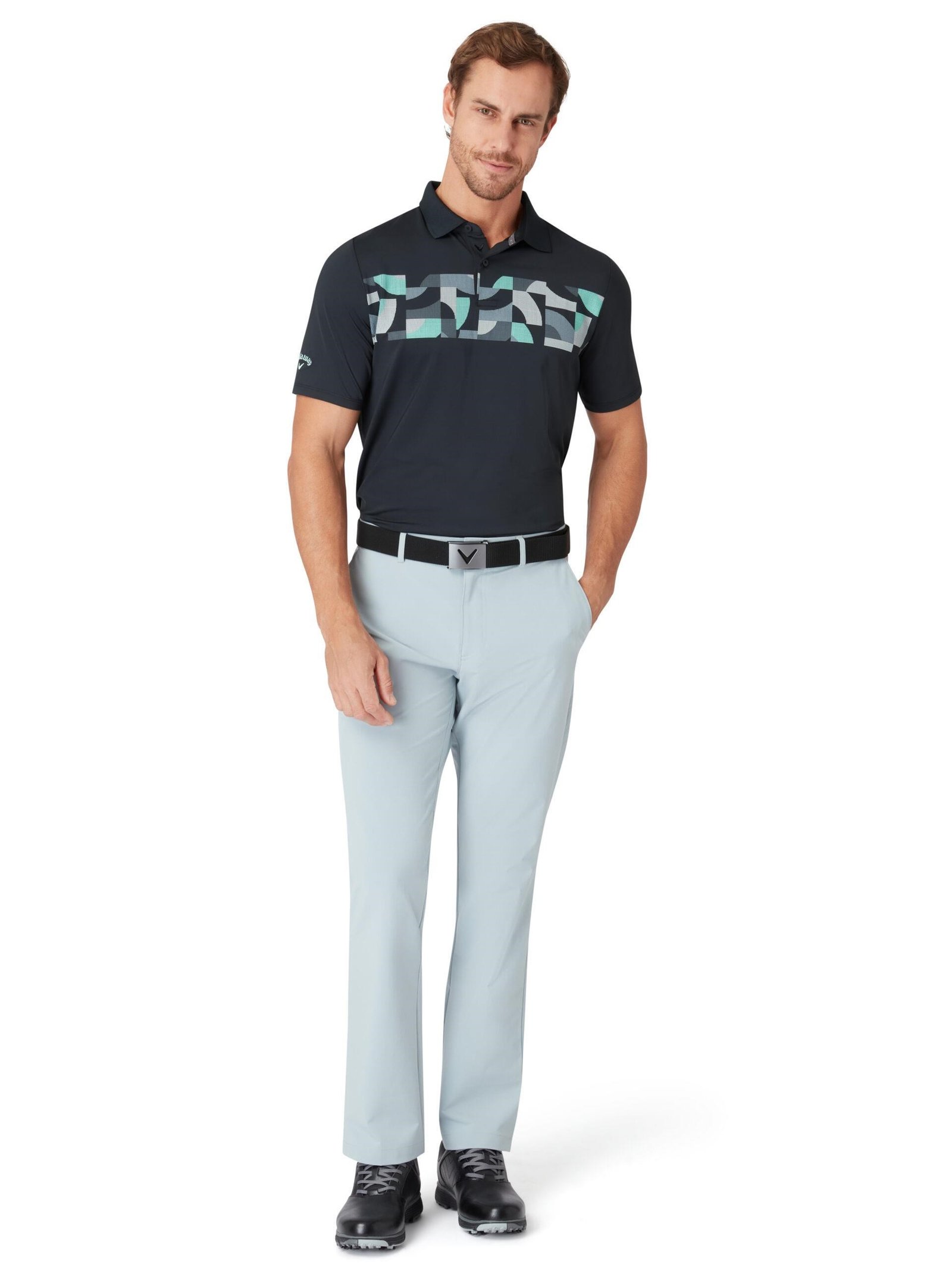 Callaway Optical 'C' men's polo, caviar