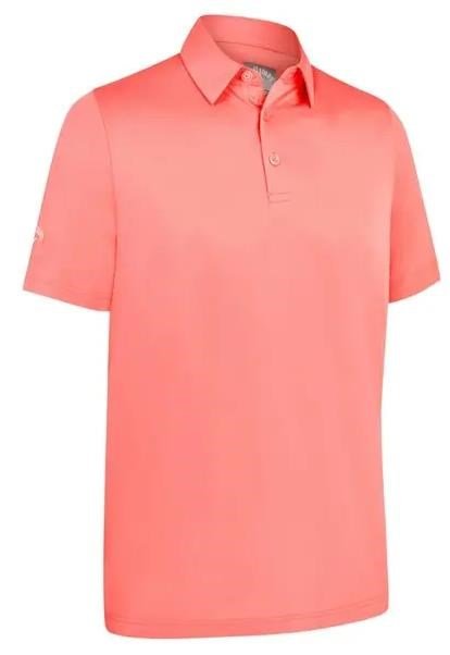 Callaway Swing Tech Tour Fit Solid men's polo, strawberry pink