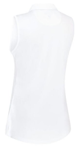 Callaway Tournament Sleeveless women's polo, bright white