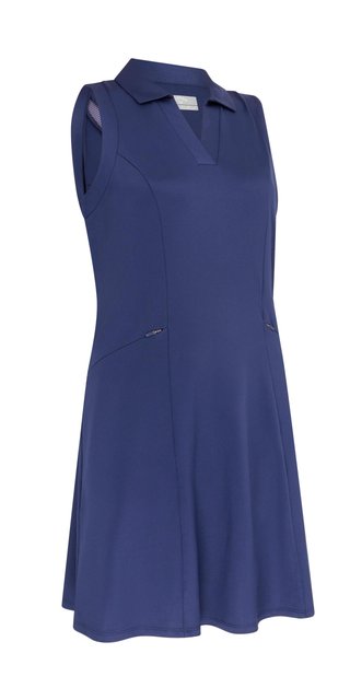 Callaway Flounce Dress with Mesh women's dress, peacoat