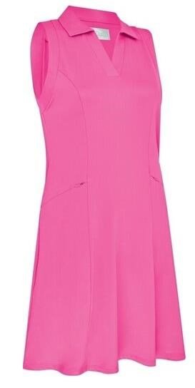 Callaway Flounce Dress with Mesh women's dress, cheeky pink