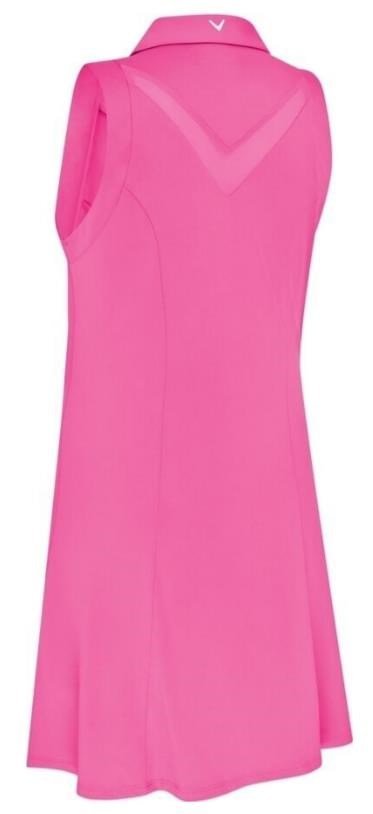 Callaway Flounce Dress with Mesh women's dress, cheeky pink