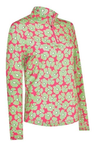 Callaway Floral Printed Sun Protection women's top, cheeky pink