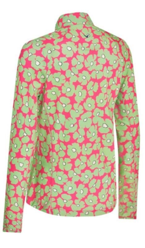 Callaway Floral Printed Sun Protection women's top, cheeky pink