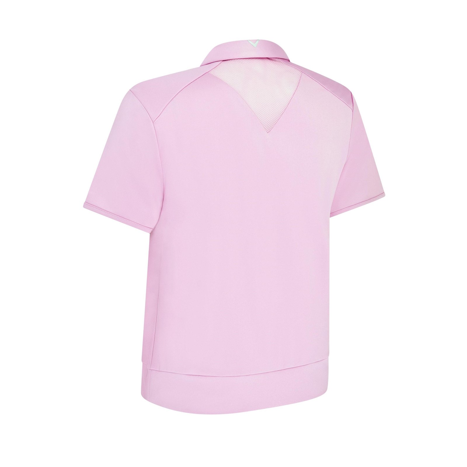 Callaway Waist Length Mesh Detail Short Sleeve women's polo, orchid