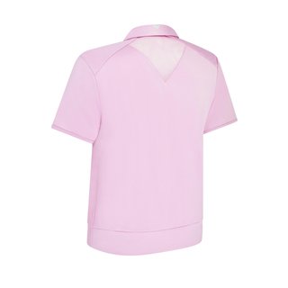Callaway Waist Length Mesh Detail Short Sleeve women's polo, orchid