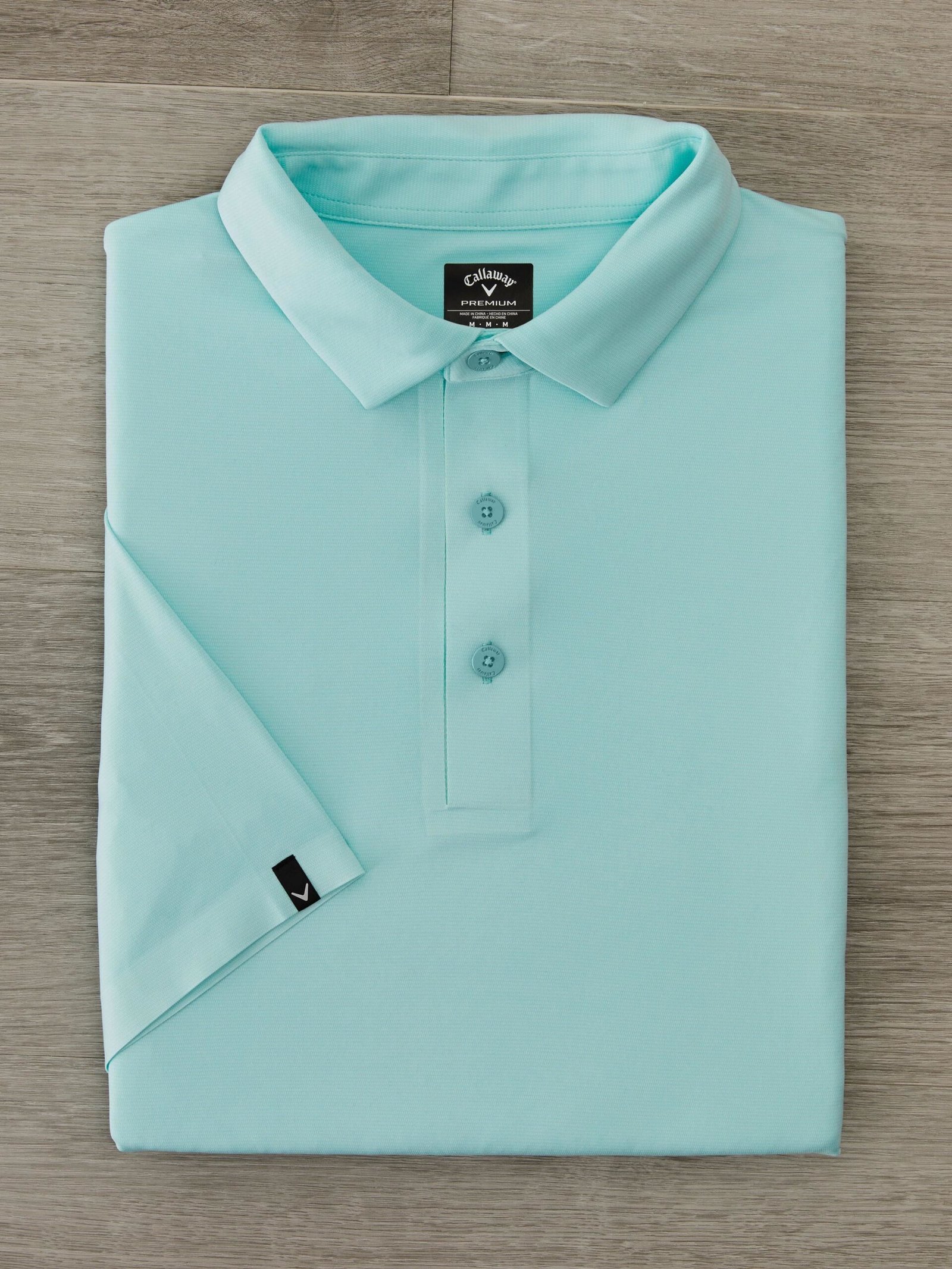 Callaway Premium Jacquard men's polo, birds egg green