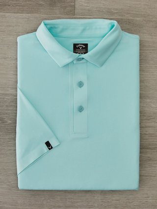 Callaway Premium Jacquard men's polo, birds egg green