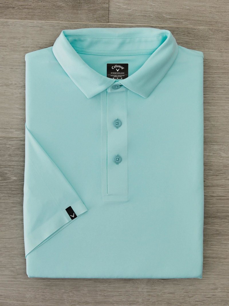 Callaway Premium Jacquard men's polo, birds egg green