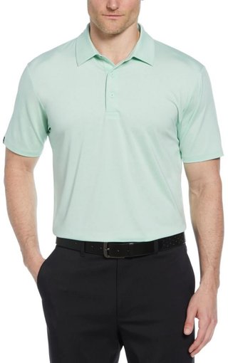 Callaway Premium Heathered men's polo, birds egg green heather