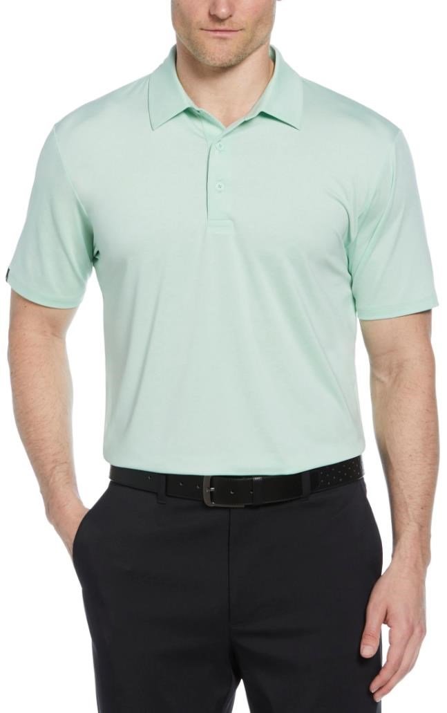 Callaway Premium Heathered men's polo, birds egg green heather
