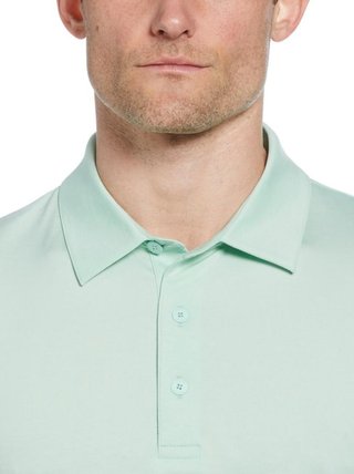 Callaway Premium Heathered men's polo, birds egg green heather