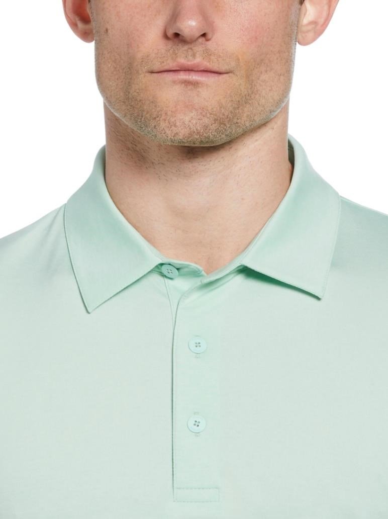 Callaway Premium Heathered men's polo, birds egg green heather