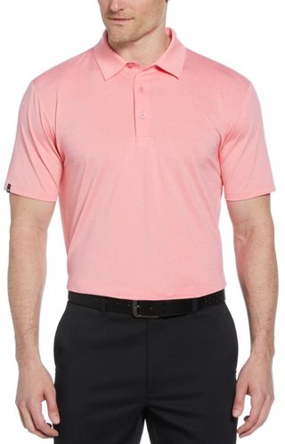Callaway Premium Heathered men's polo, strawberry pink heather